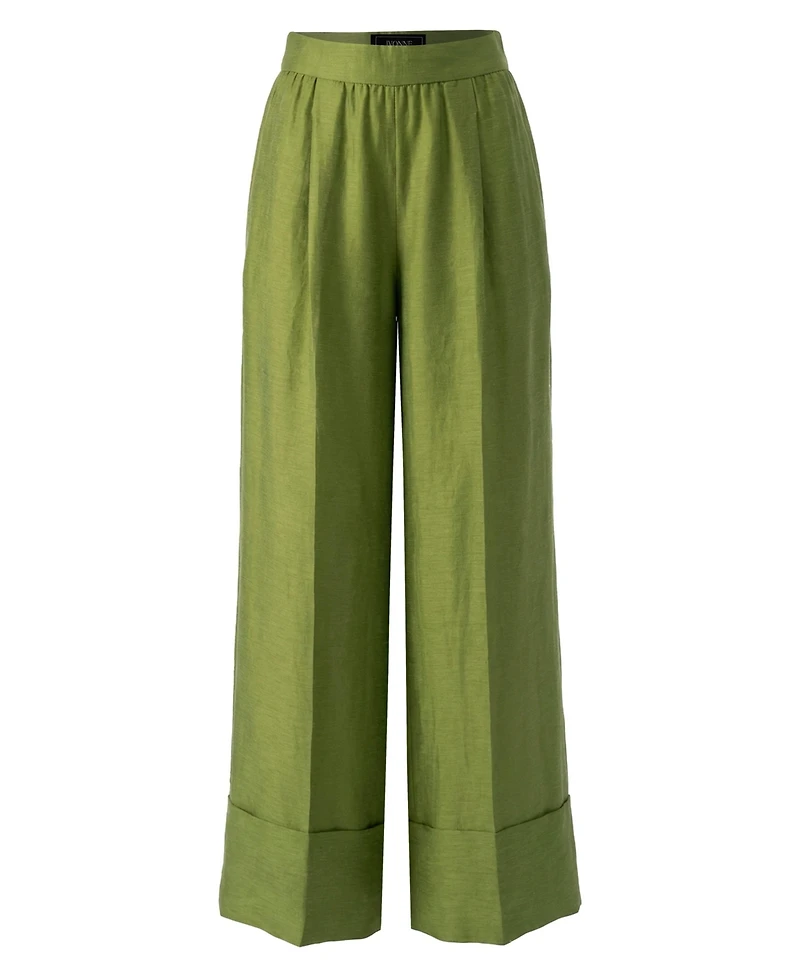 Ivonne Women's Linen Maxi Wide-Leg Pants