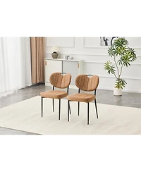 Streamdale Furniture 2-piece Dining Chairs, Comfort Fabric, Metal Legs