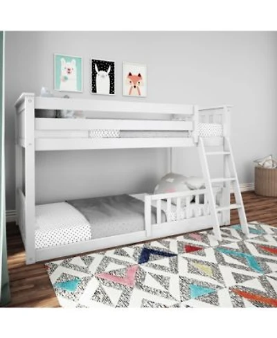 Max Lily Twin Over Twin Low Bunk With Single Guard Rail