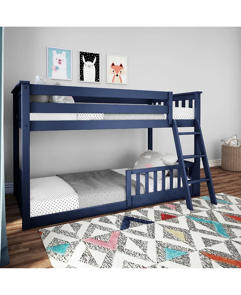 Max & Lily Twin over Low Bunk with Single Guard Rail