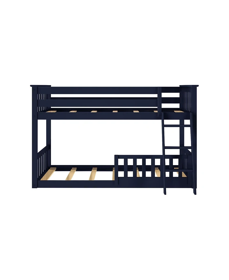 Max & Lily Twin over Low Bunk with Single Guard Rail