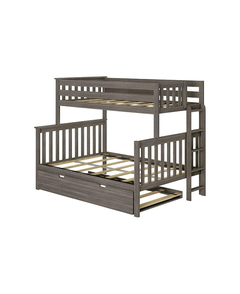 Max and Lily Bunk Bed With Ladder on End Trundle
