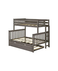Max and Lily Bunk Bed With Ladder on End Trundle