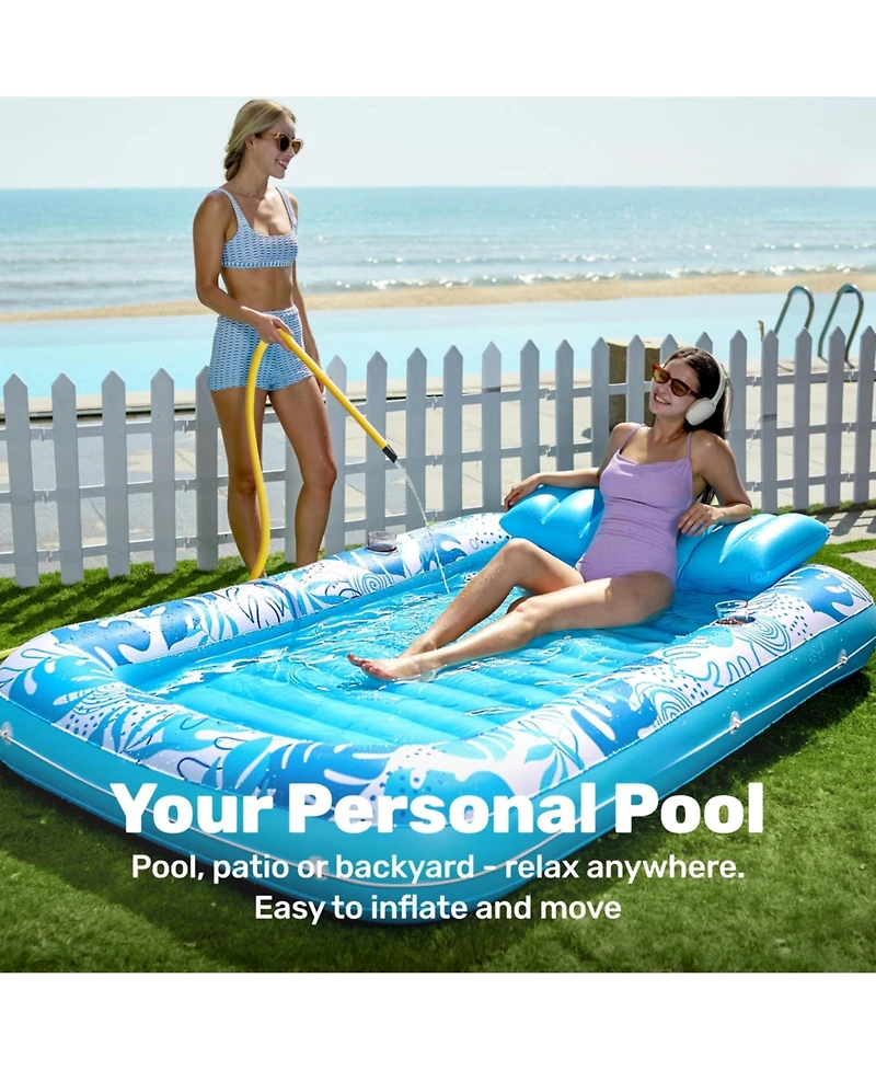 Gnuadz Inflatable Tanning Pool Lounger Float Pillow Raft Sunbathing Bed 85"x57