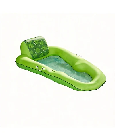 Gnuadz Aqua Campania Pool Float Lounge 2-in-1 Adjustable Backrest Cupholder