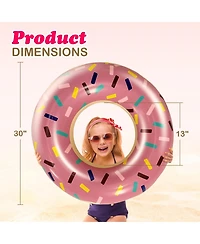 Gnuadz 4 pack Donut Pool Floats Swim Rings Inflatable Tube