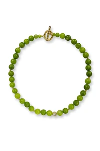 Classicharms Olivia Peridot Bead Choker Necklace