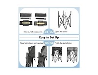 Lucky One 2 Pack Folding Camping Tables with Storage Sink, Portable Picnic
