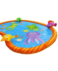 Gnuadz Splash Pad Sprinkler 3D Sea Characters Outdoor Play Mat