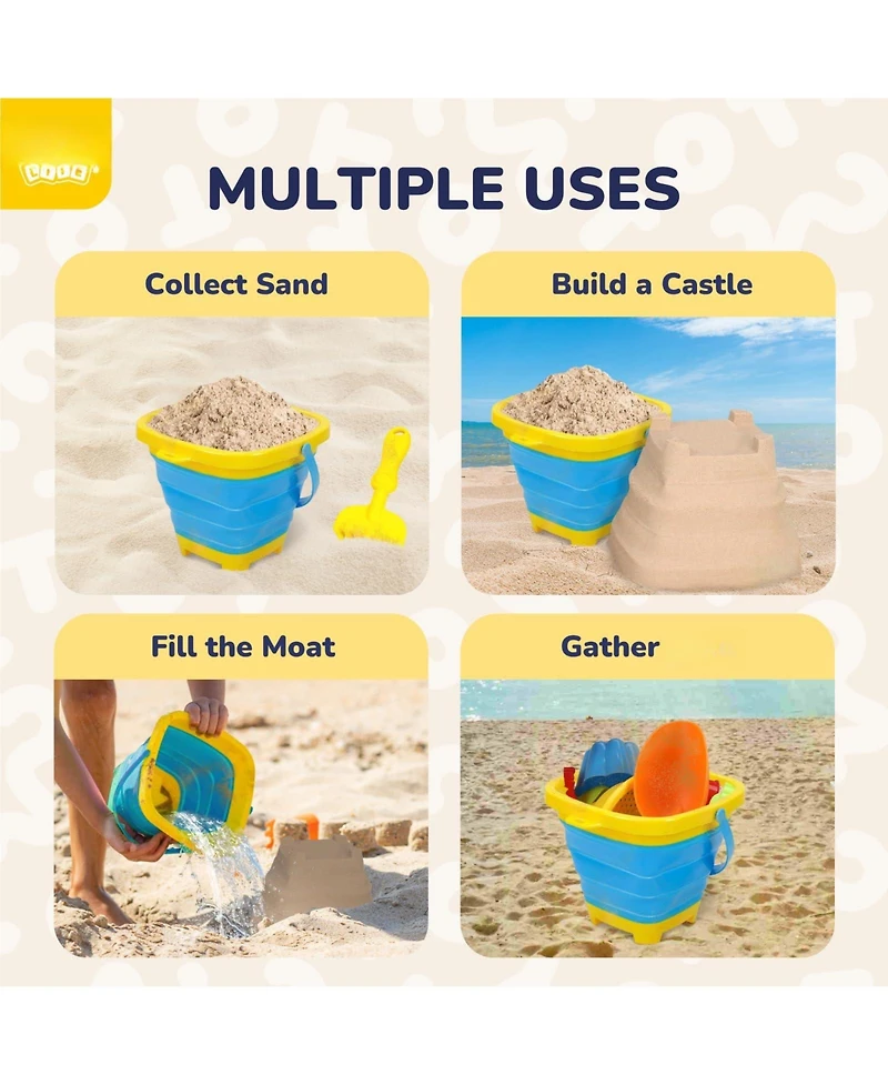 Gnuadz Beach Toys Sand Castle Building Kit Ages 1-12 Sandbox