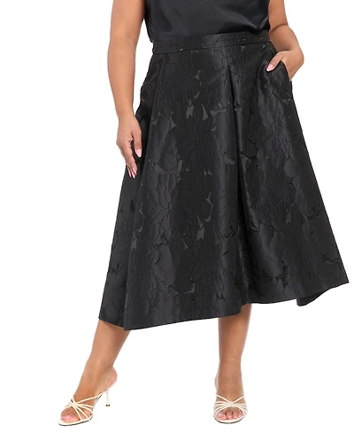 Muse Plus Pleated Midi Skirt