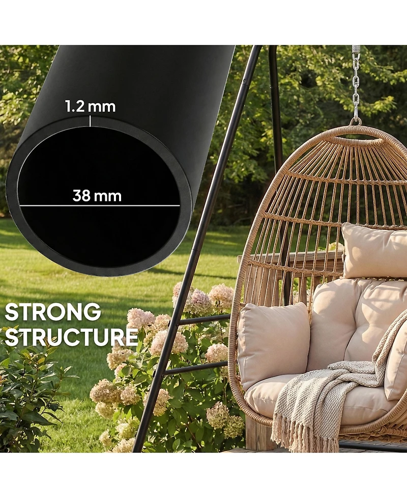 Outsunny Hammock Chair Stand , Heavy Duty Hanging Swing