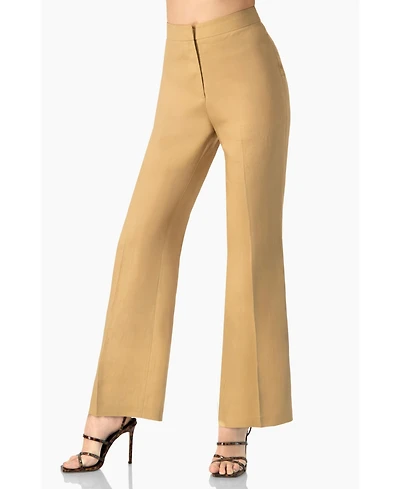 Ivonne Women's Linen Straight Leg Wide Pants