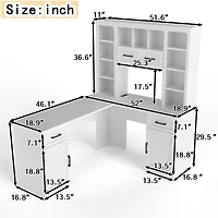 Streamdale Furniture L-Shaped Desk with Storage, Power Outlet