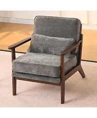 Streamdale Furniture Fabric Accent Chair with Lumbar Pillow