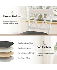 Sugift Counter Height Bar Stools with Upholstered Seat Cushion Set