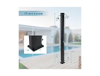 Lucky One 9.3 Gallon Solar Heated Outdoor Shower with Dual Shower Heads