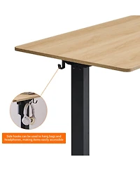 Streamdale Furniture Electric Standing Desk, 24x48 inches Mahogany Top