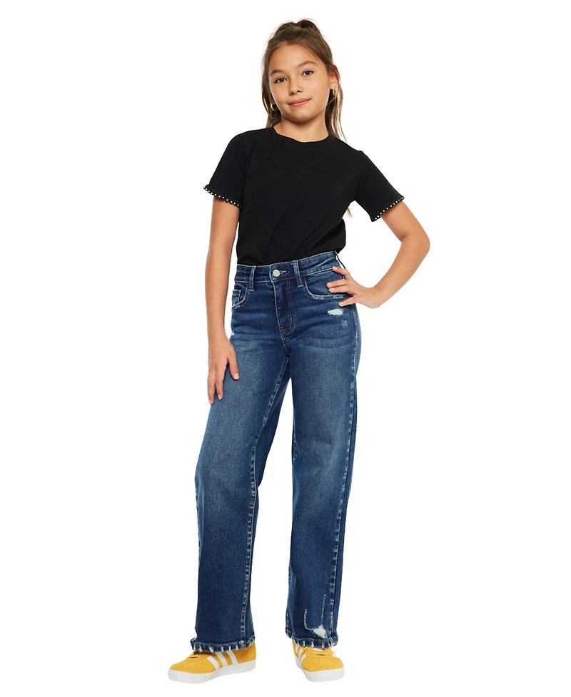 KanCan Girls Dania High Rise Wide-Leg Jeans