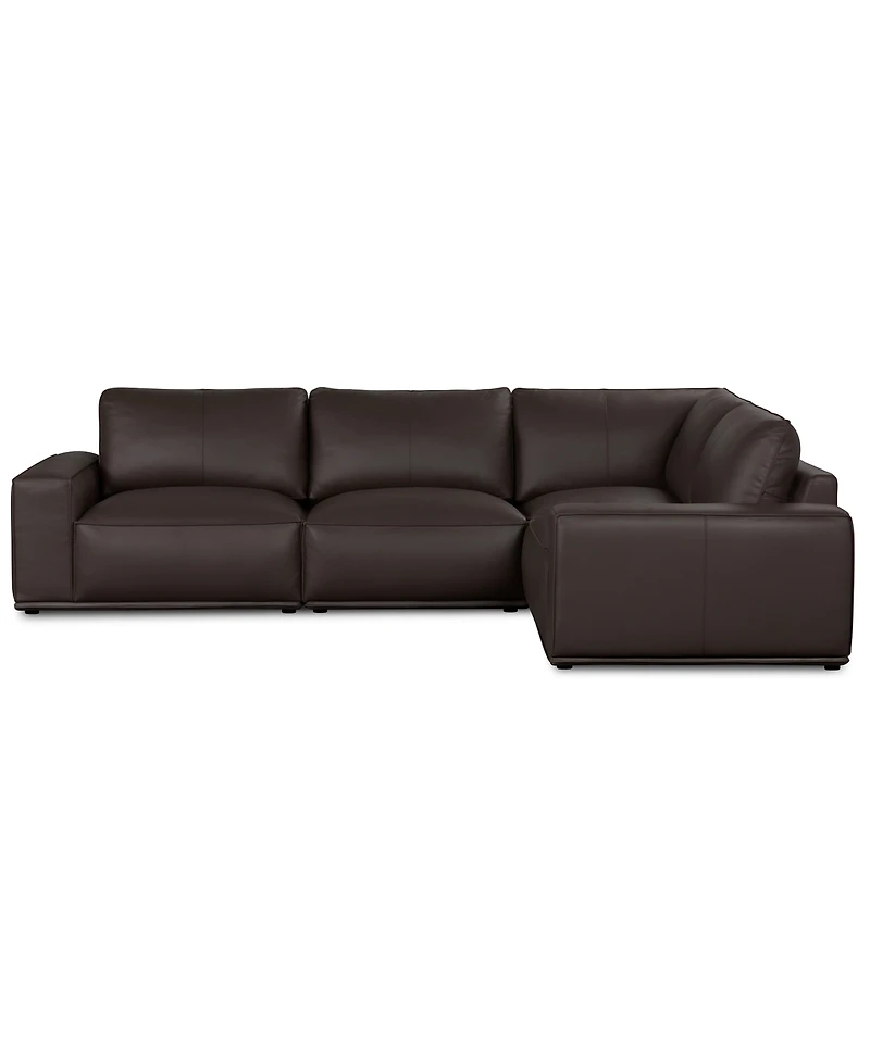 Paitlyn 4-Piece Leather Sectional