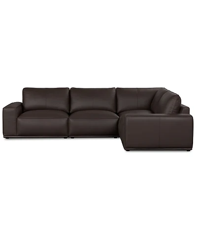 Paitlyn 4-Piece Leather Sectional