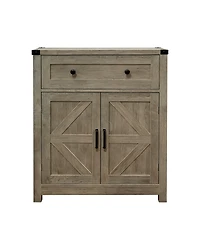 Streamdale Furniture Farmhouse Barn-Door Storage Cabinet/Buffet