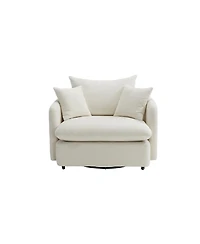 Streamdale Furniture Swivel Sofa Armchair with 3 Pillows