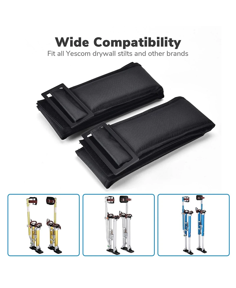 Yescom Drywall Stilt Straps 1 Pair of Padded Foot Bands Comfortable for All Day Wear Part Replacement
