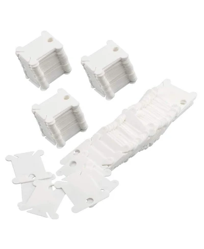 Gnuadz 128pcs Embroidery Floss Bobbins Organizer Plastic Thread Cards Cross Stitch Sewing Storage Holder
