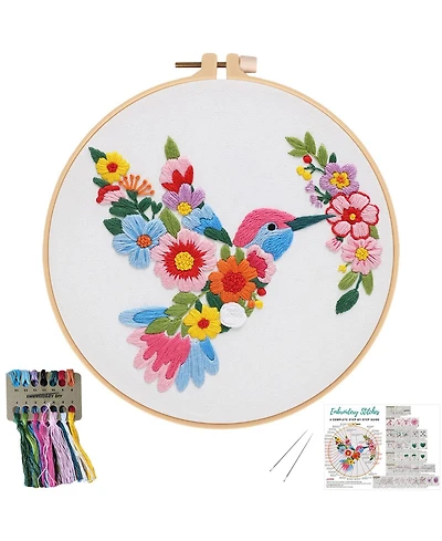 Gnuadz Flower Embroidery Kit Beginner Hoop Guide
