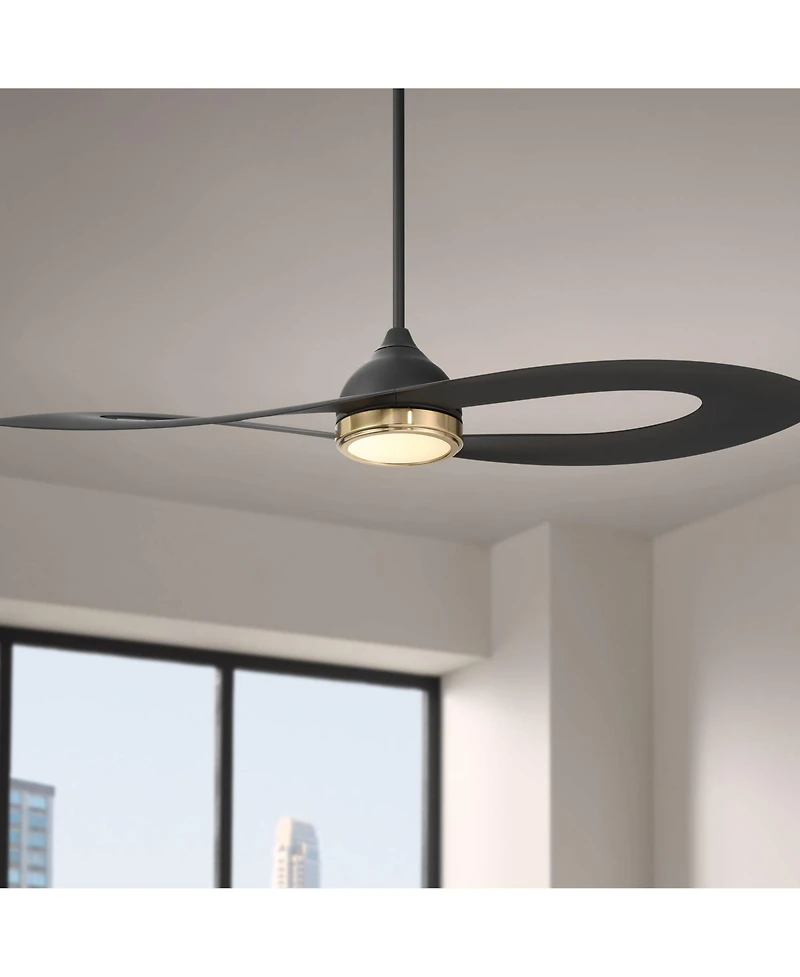 Possini Euro Design 52 Inch Obi Matte Cct Led Damp Ceiling Fan with Remote