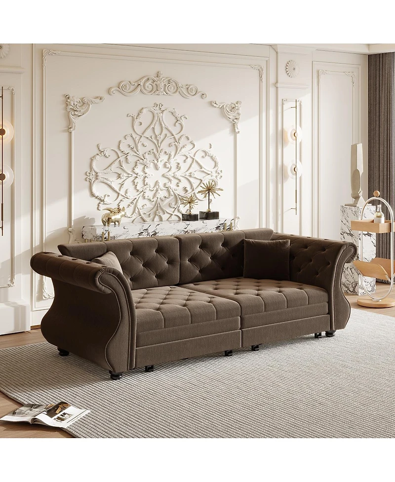 Streamdale Furniture Oversized Chesterfield Pull Out Sofa Bed