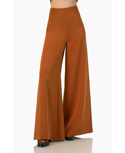 Ivonne Women's Solid Ultra Wide-Leg Pants