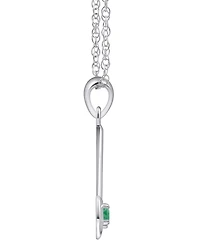 Macy's Ruby (1/6 ct. t.w.) Initial Pendant Necklace 10k White Gold (Also Available Yellow Gold)