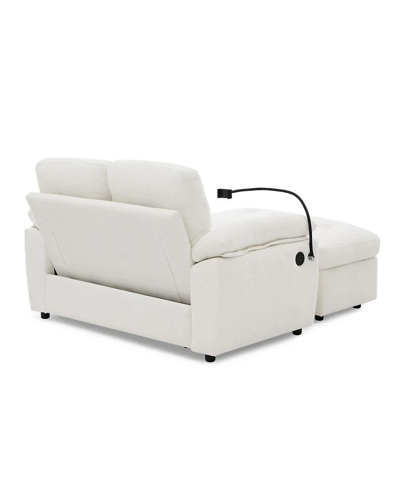 Streamdale Furniture Reclining Sofa with Ottoman and Usb
