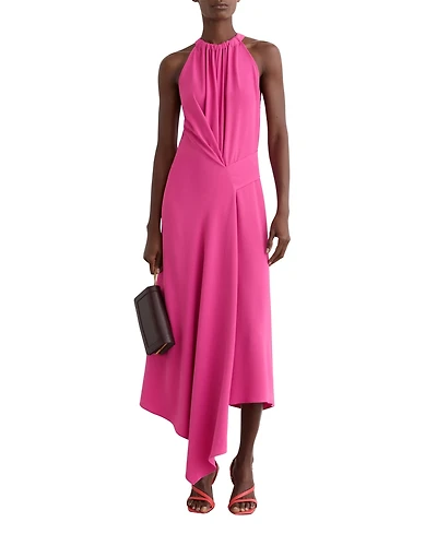 Reiss Women's Drape-Detail Sleeveless Midi Dress