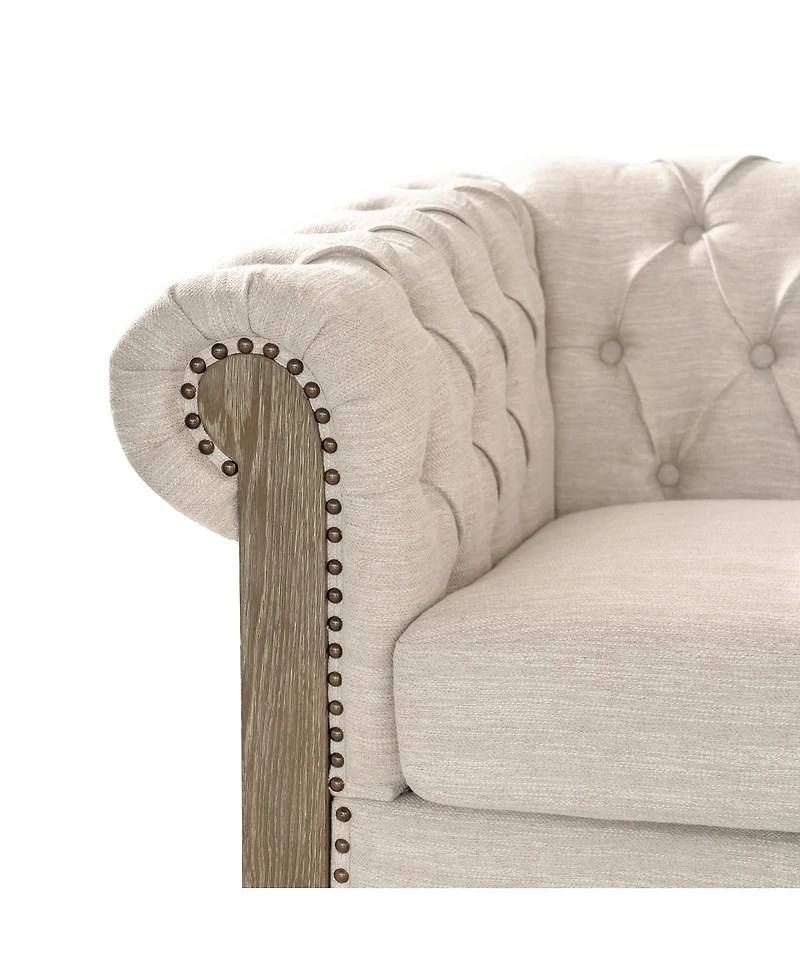 Streamdale Furniture Comfy Large Sectional Sofa with Wooden Legs, Retro Style for Living Room
