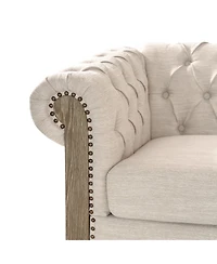 Streamdale Furniture Comfy Large Sectional Sofa with Wooden Legs, Retro Style for Living Room