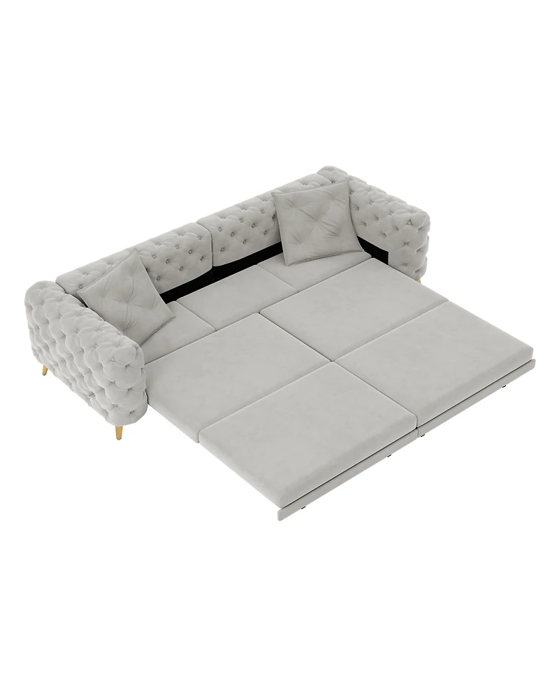 Streamdale Furniture 97.7" 3-in-1 Convertible Sleeper Sofa, 28.4" Deep Seat Pull Out Sofa Bed