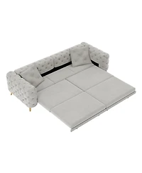 Streamdale Furniture 97.7" 3-in-1 Convertible Sleeper Sofa, 28.4" Deep Seat Pull Out Sofa Bed