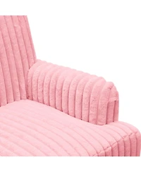 Streamdale Furniture Corduroy Accent Chair with Wood Legs