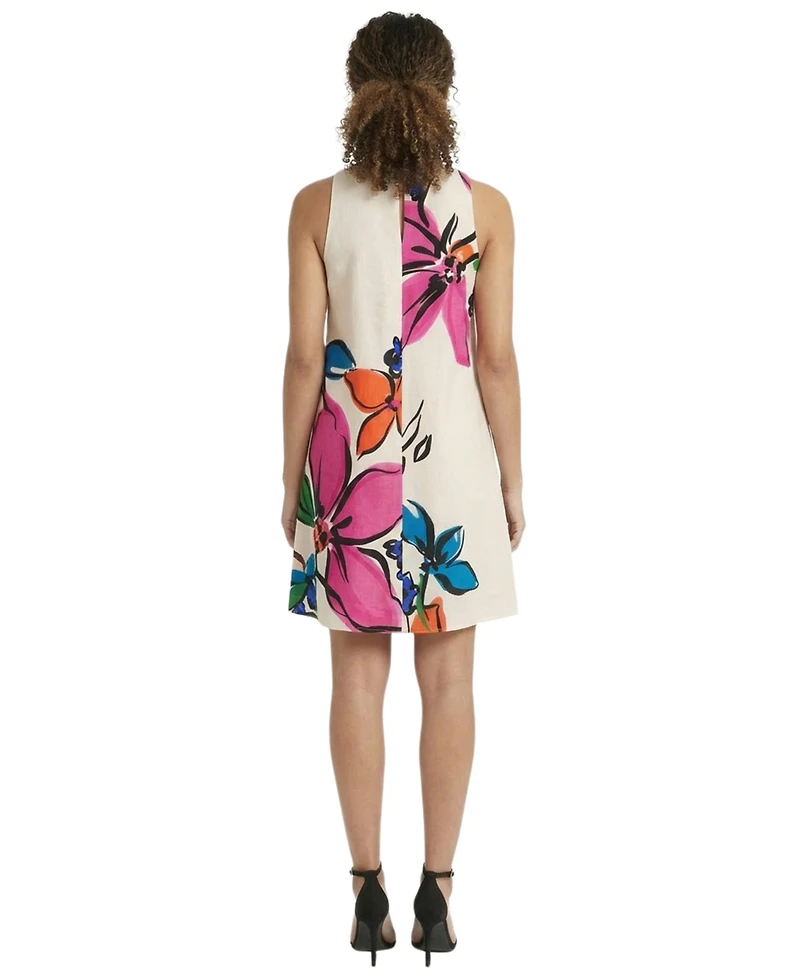 London Times Women's Crewneck Short Dress