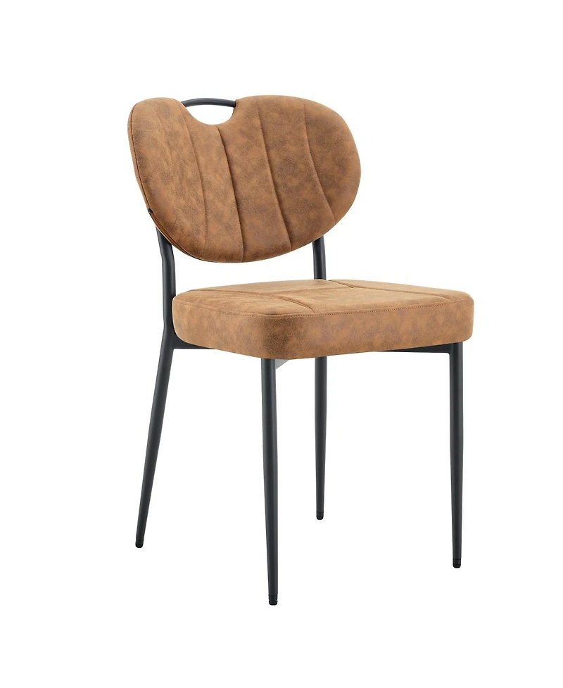 Streamdale Furniture Set of 4 Dining Chairs with Metal Legs