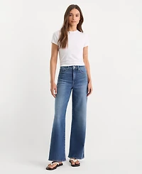 Good American Women's Soft Tech Good Waist Palazzo Ankle Jeans