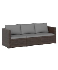 Sugift Patio Sectional Sofa Set with Soft Cushions