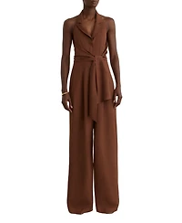 Reiss Women's Taya Tie-Front Wide-Leg Jumpsuit