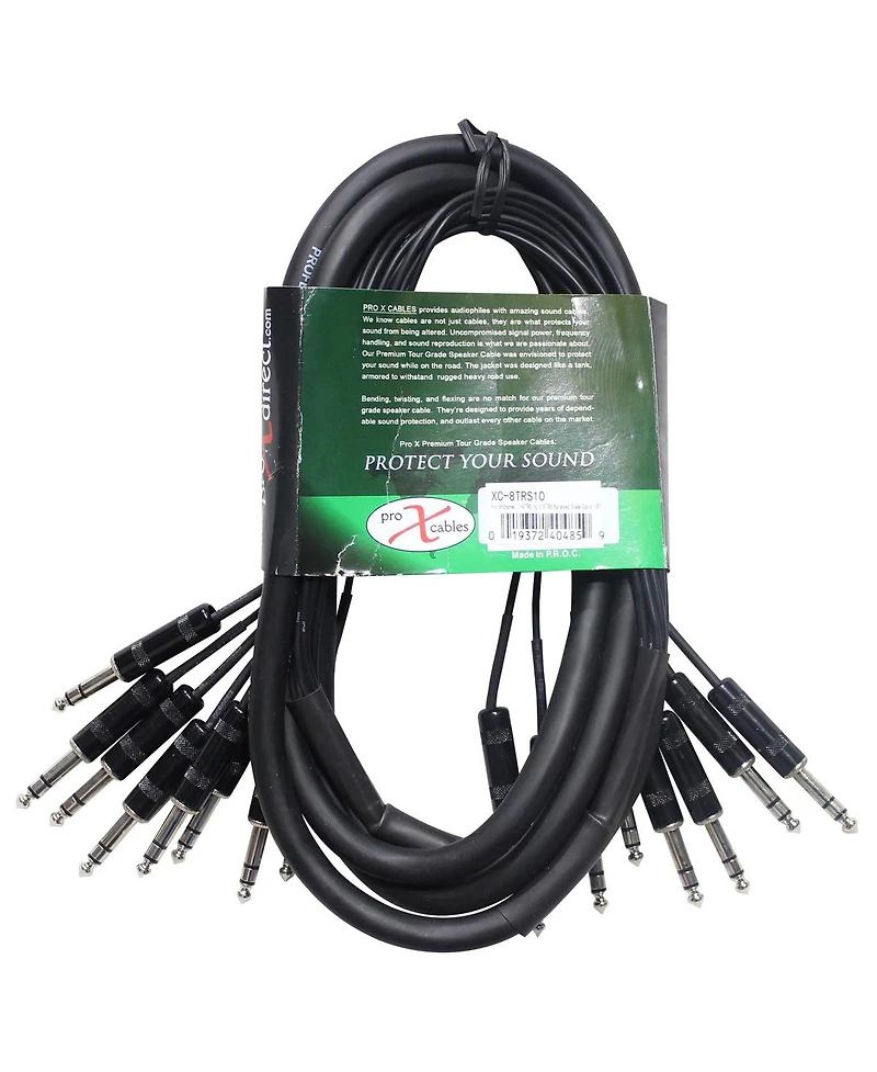 ProX Xc-8TRS10 Channel Trs-m to Trs-m Balanced Audio Snake Cable