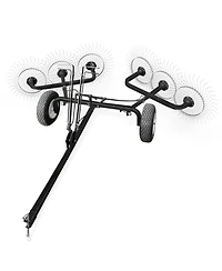 Yard Tuff 60inch Steel Tow Behind Acreage Rake Lawn Sweeper with Pin Style Hitch
