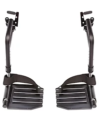 Invacare Wheelchair Legrest with Heel Loops, Adjustable Length, Swing Away Design and Flip Up Footplate