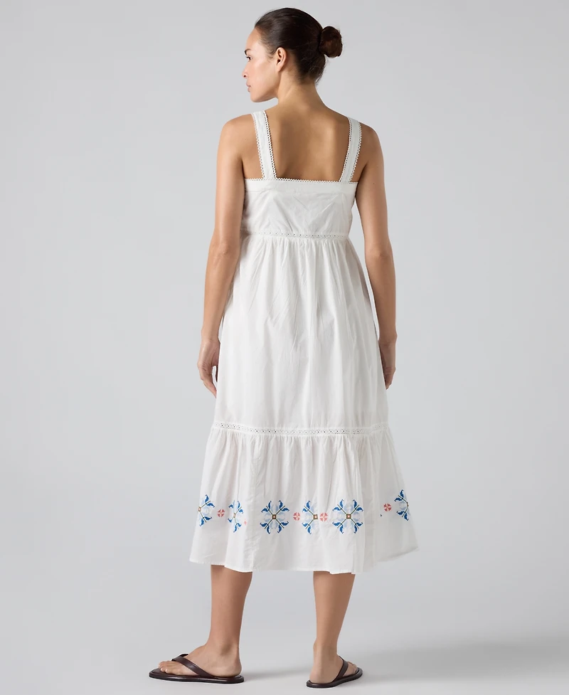 Levi's Women's Mimi Square Neck Tiered Midi Dress